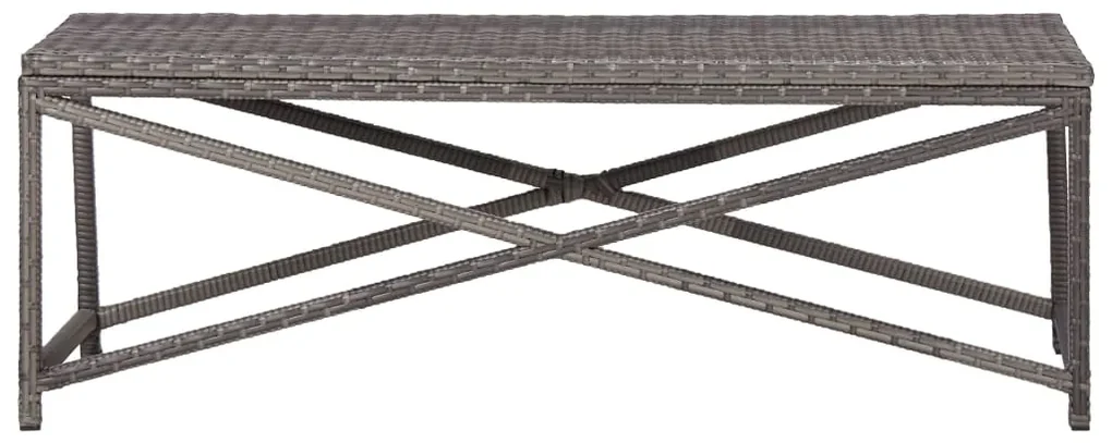vidaXL Tuinbank 120 cm poly rattan grijs