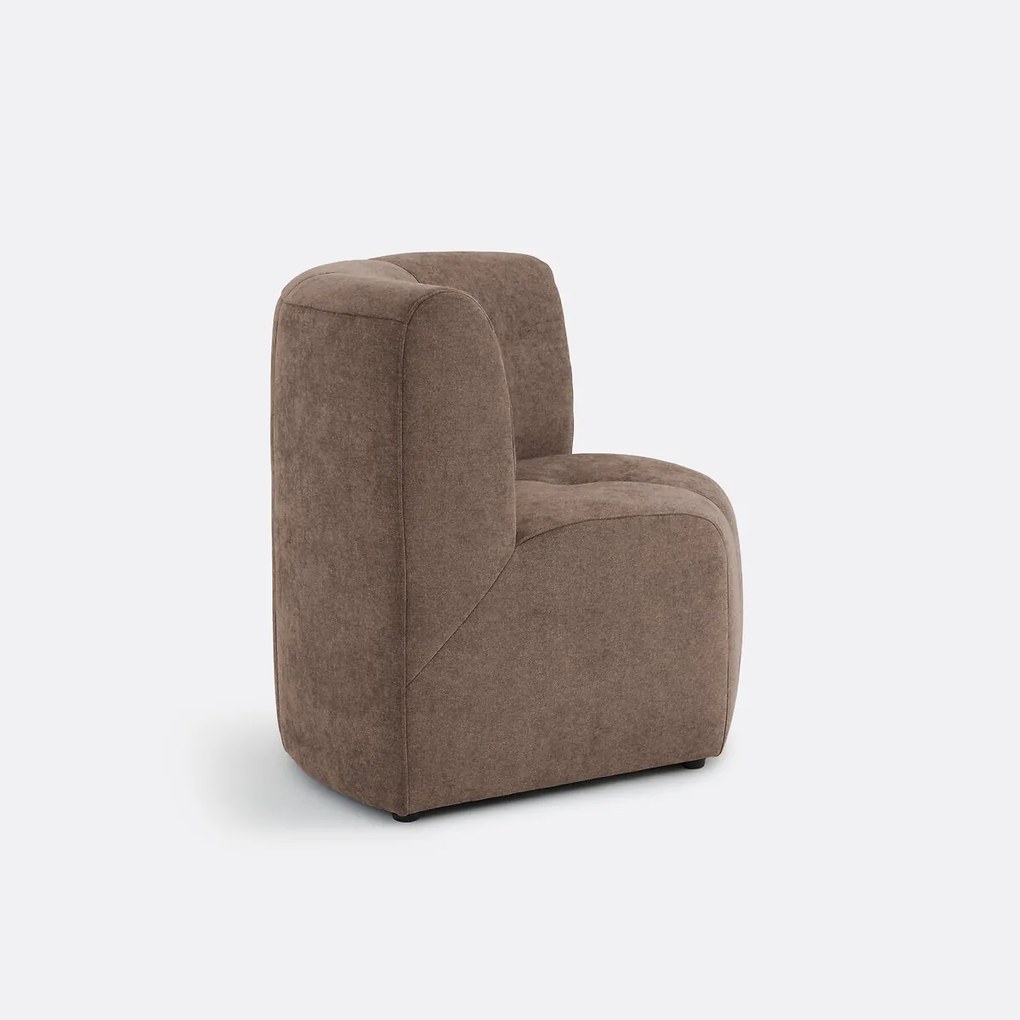 1-zits modulaire hoektafel fauteuil van fijn chenille, ANETA