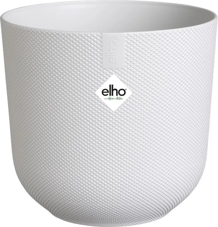 elho Jazz Rond 19 - Zijdewit (Wit) - Diameter 19 x H 18 cm - Ideaal voor binnen - 100% gerecycled