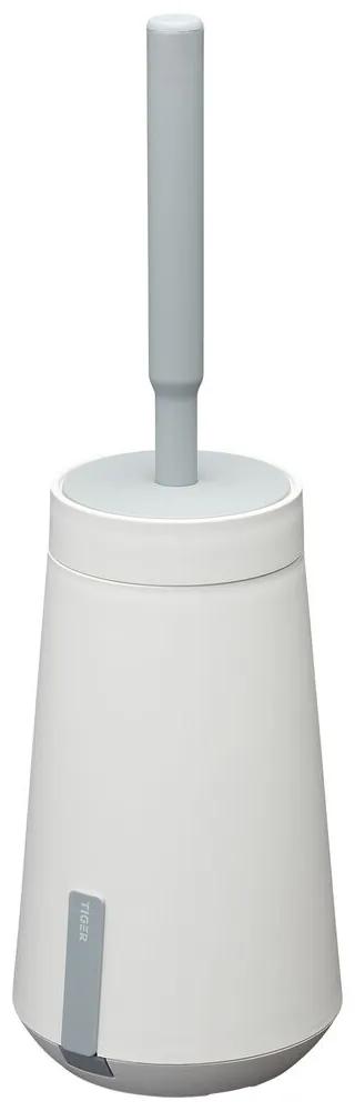Tiger Tess toiletborstelhouder met Swoop borstel flexibel wit/lichtgrijs