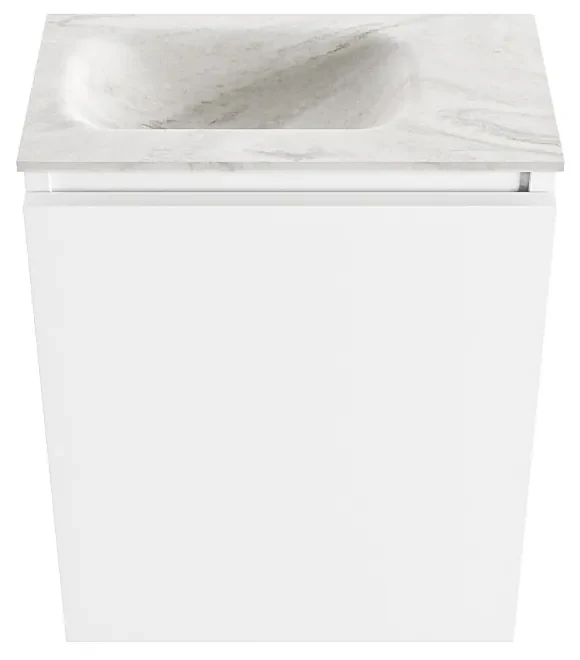 Mondiaz Ture DLux toiletmeubel 40cm talc met wastafel ostra links met kraangat