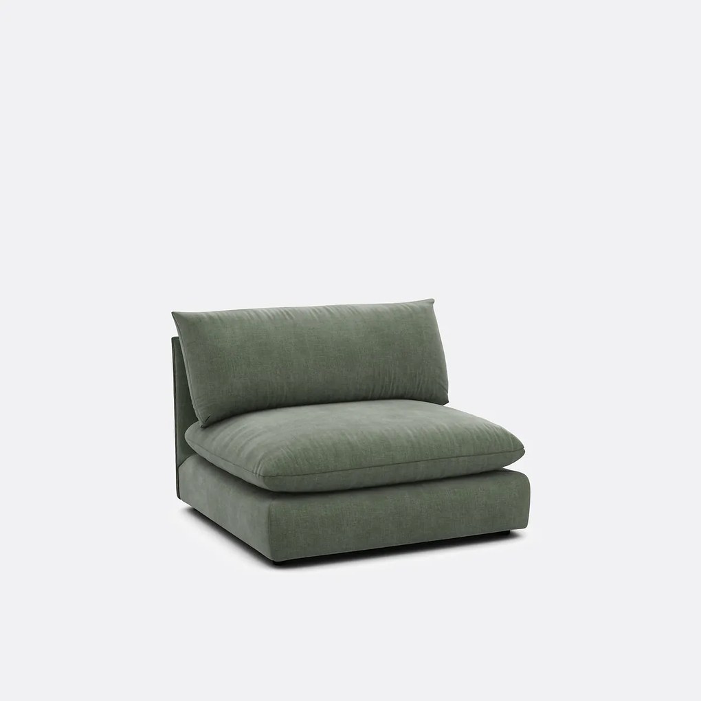 Zitelement voor modulaire sofa, in gestructureerde stof, Malo