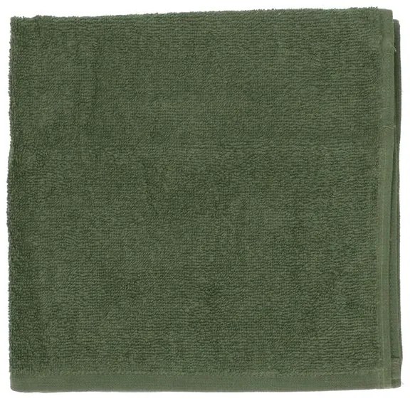 Keukendoek, Recycled katoen, Donkergroen, 50 x 50 cm