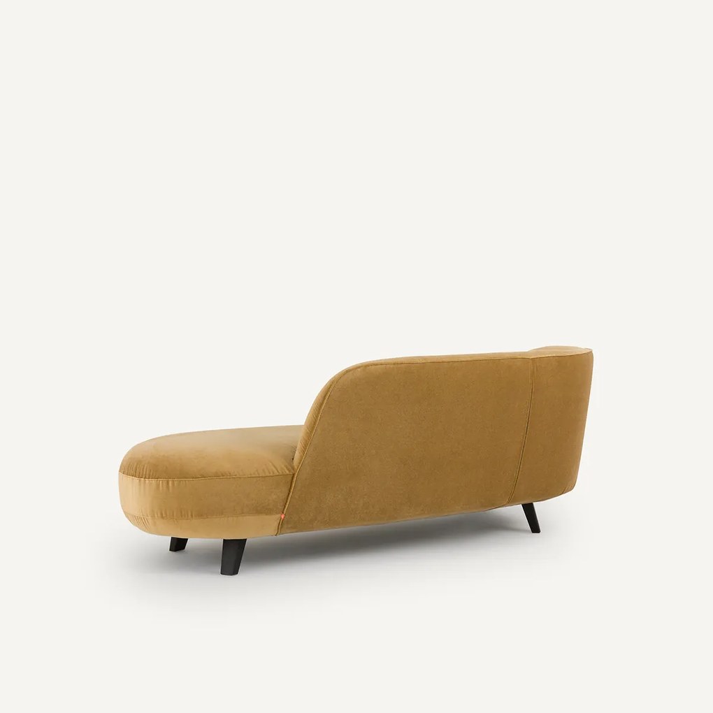 Dormeuse in linnen fluweel, Rosebury, ontwerp door Emmanuel Gallina