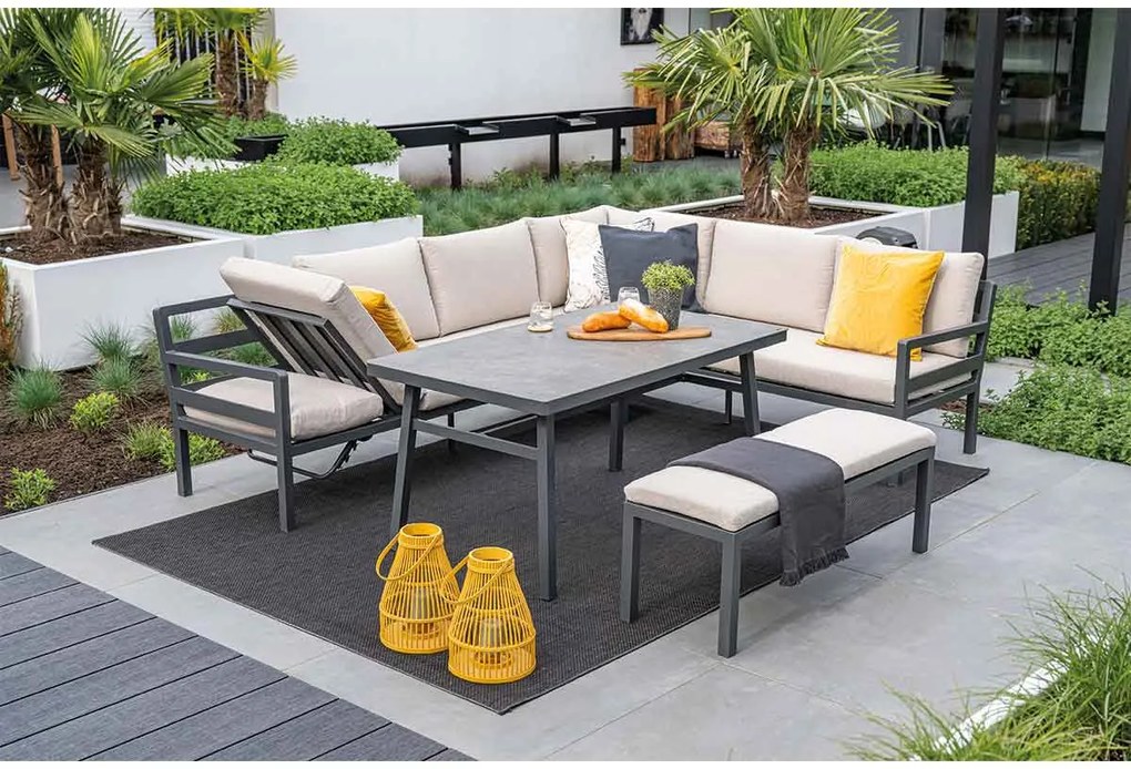 Garden Impressions Markus lounge dining set 4-delig - desert sand