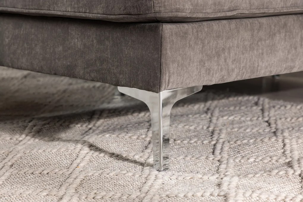 Jörn Reims Sofa - Bank met Chaise Longue - 3-Zitsbank - Grijs Stof - Jorn