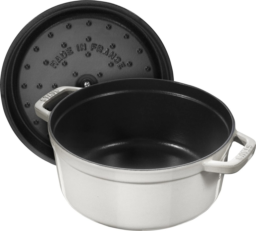 Staub La Cocotte Cocotte 28 cm / 6,75 l, Rond, White truffle - La Cocotte - Staub