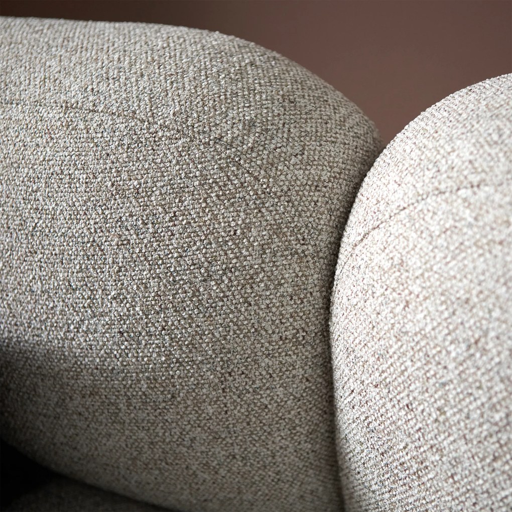 Moderne Hoekbank Rechts Beige Stof