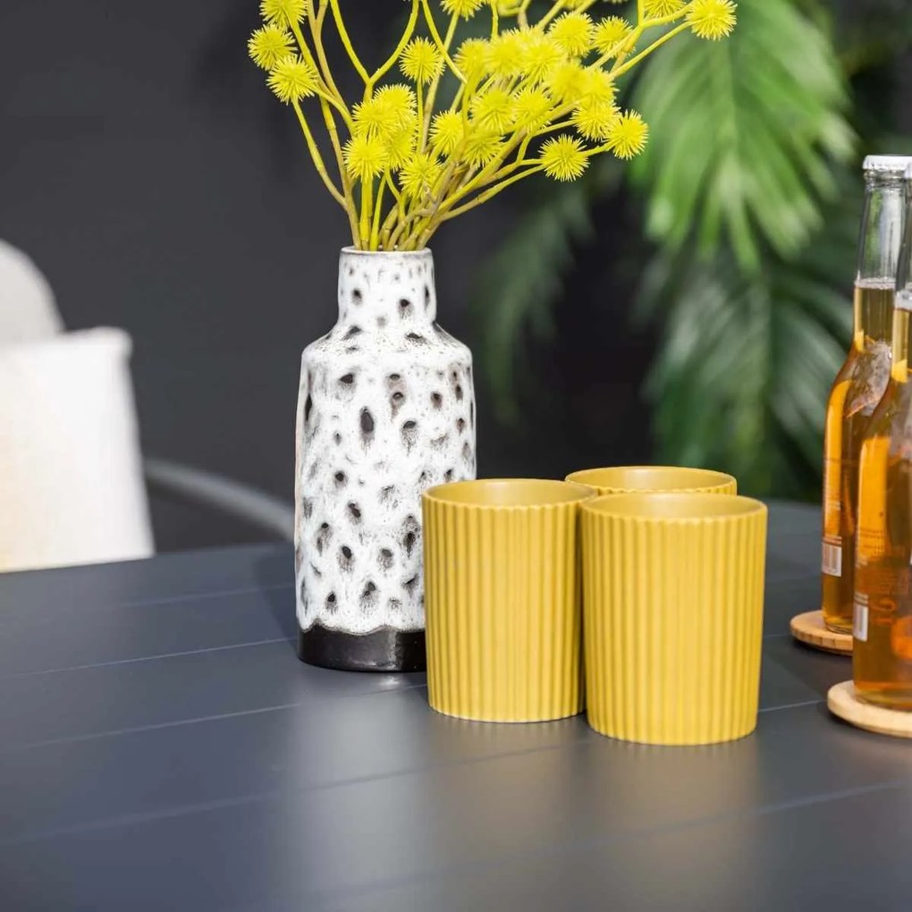 Garden Impressions Air XL tuinset 5-delig taupe - Mina tuintafel 90x90 cm