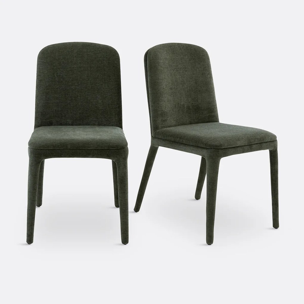 Set van 2 met stof beklede stoelen, Wilga