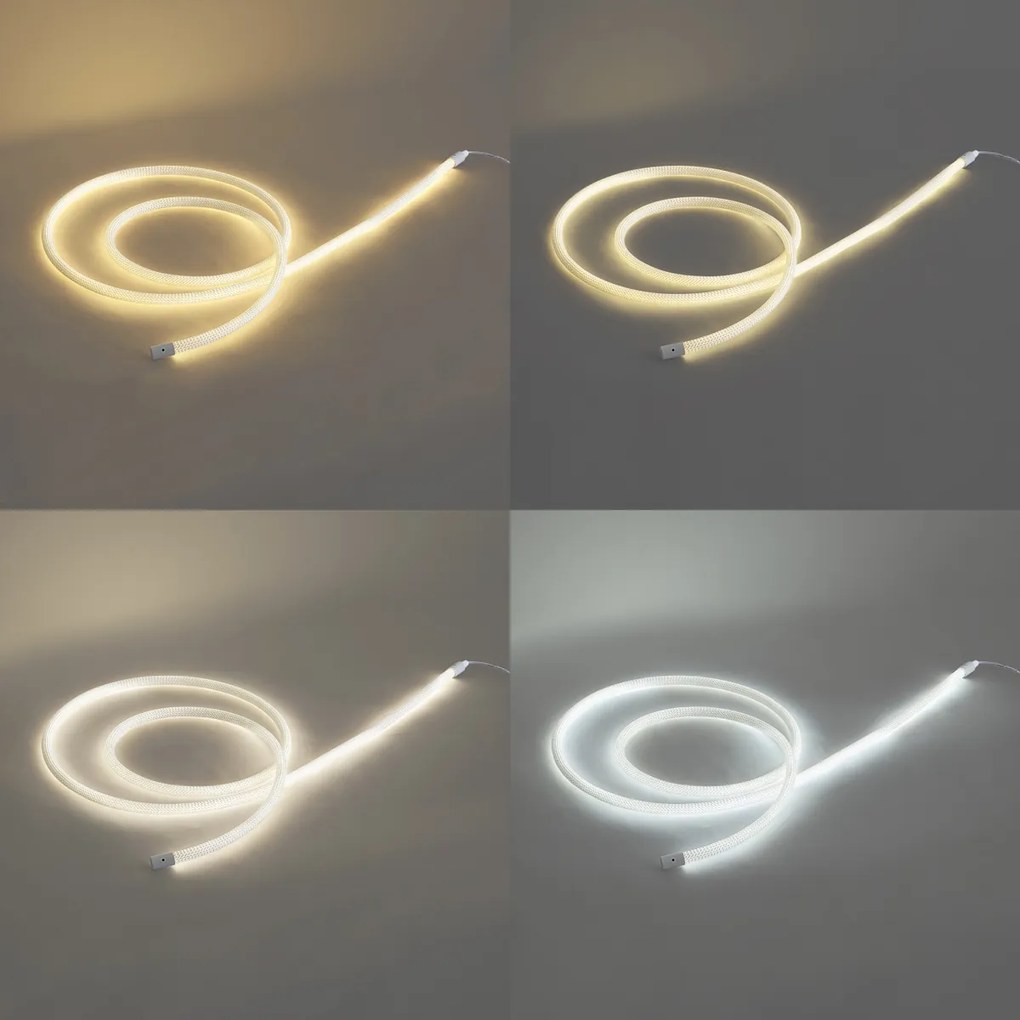 Lichtsnoer wit met stekker 3m incl. LED dimbaar in Kelvin IP44 - Ropy
