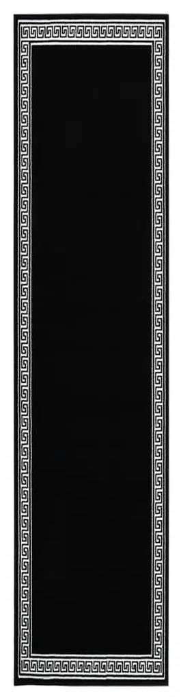 vidaXL Tapijtloper 100x500 cm BCF zwart met motief