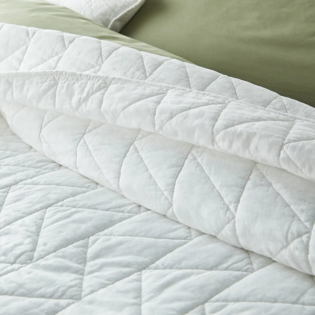 Gematelasseerde beddensprei in katoen Zig Zag Scenario