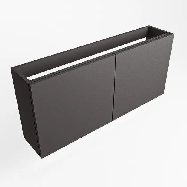 Mondiaz FOWY fonteinonderkast - 110x22x50cm - 2 deuren - push to open - softclose - Dark Grey FOWYTO110DG2D