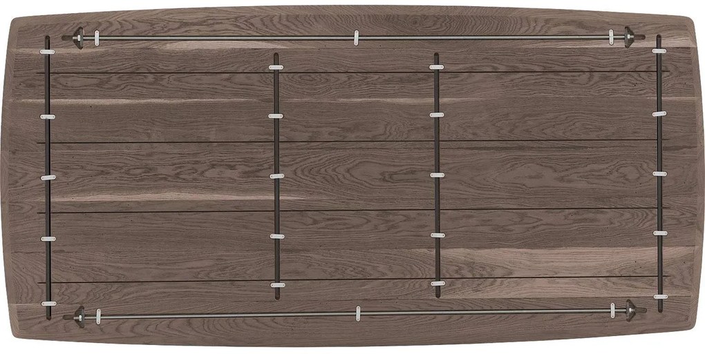 Goossens Excellent Eettafel Uniek, Semi rechthoekig 200 x 100 cm