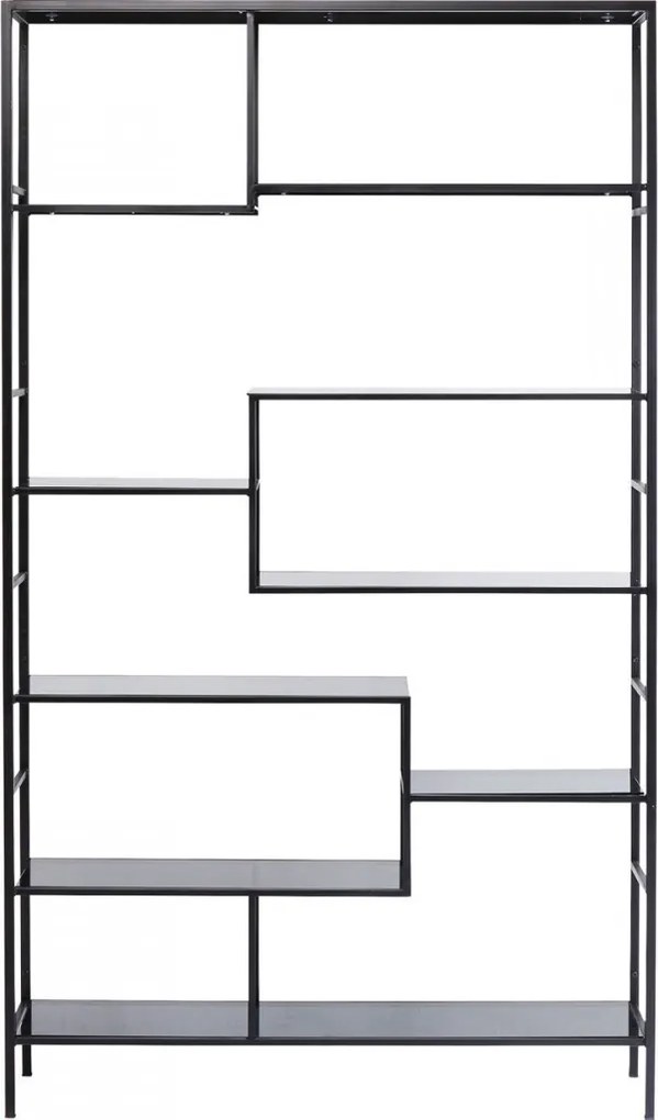 Hoog Wandrek Staal Met Glas - 115x30x195cm.