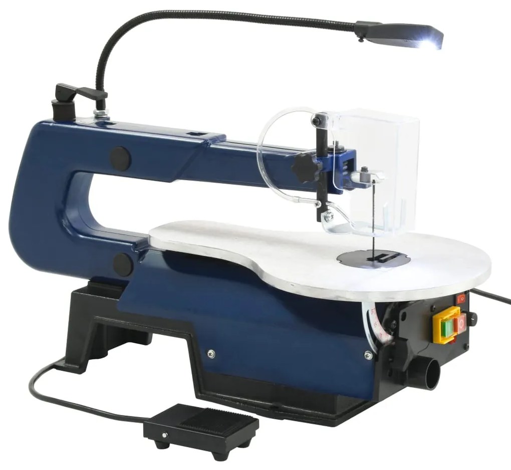 vidaXL Figuurzaagmachine elektrisch met voetpedaal en LED-lampje 125 W