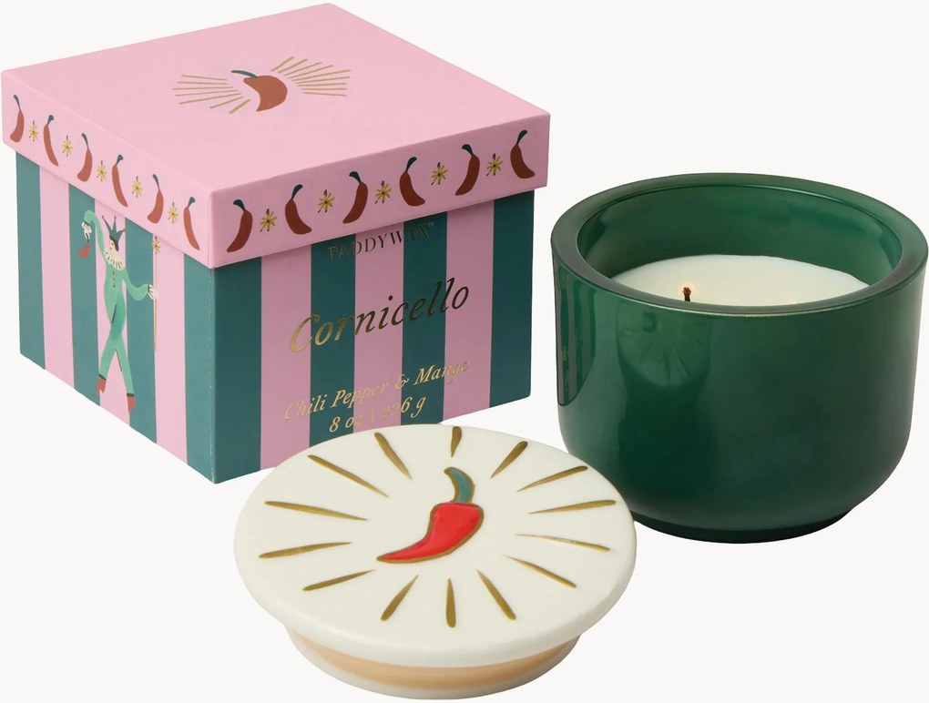 Geurkaars Charmed met deksel (chilipeper, mango)