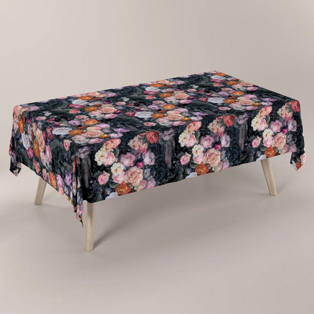 Dekoria Rechthoekig tafelkleed, grijs-roze, 130 x 160 cm