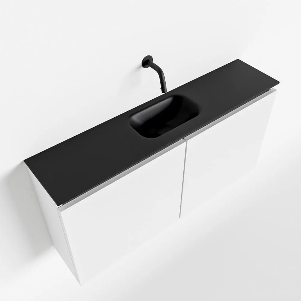 Mondiaz Ture 100cm toiletmeubel talc met wastafel urban midden geen kraangat