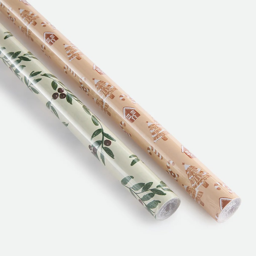 Set van 2 rollen inpakpapier, CASPAR