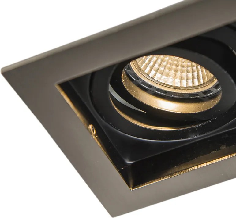 Smart inbouwspot staal incl. Wifi GU10 lichtbron - Carree