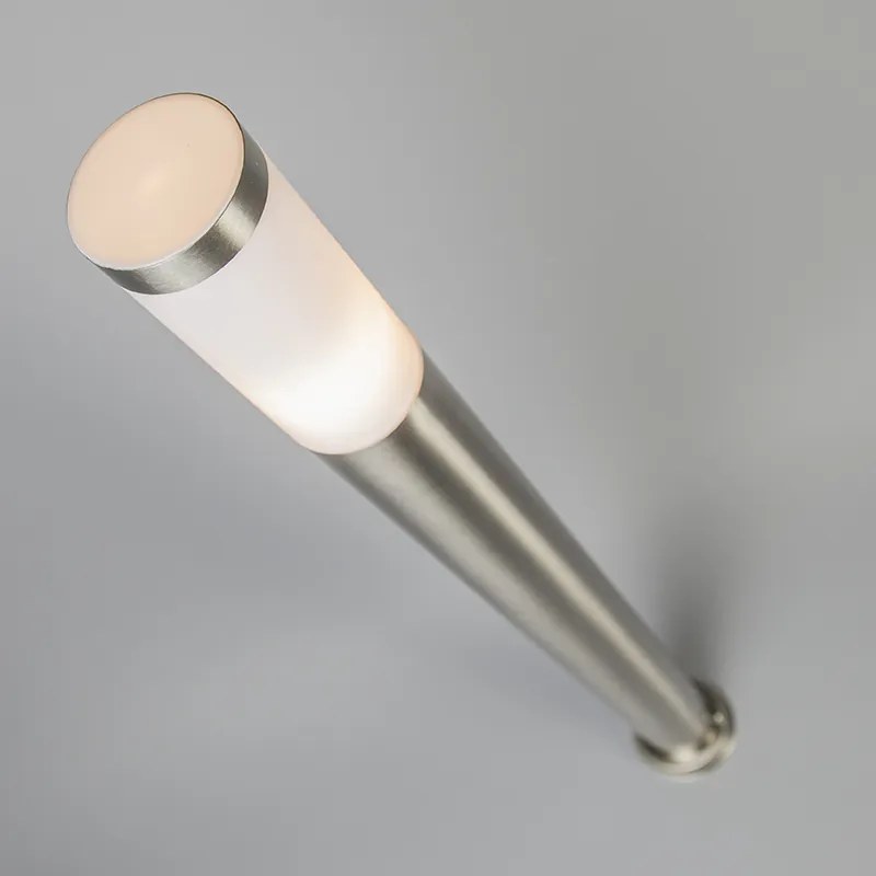 Buitenlamp paal staal 110 cm IP44 - Rox met grondpin en kabelmof