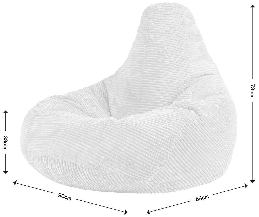 Cloudy Cord Zitzak Stoel - Beige