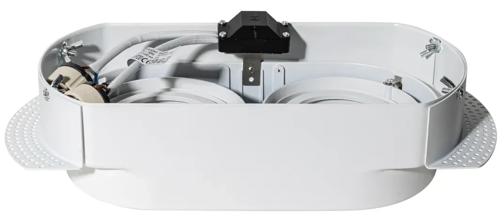 Afgeronde inbouwspot wit GU10 70mm 2-lichts - Hubs Modern GU10 ovaal Binnenverlichting Lamp