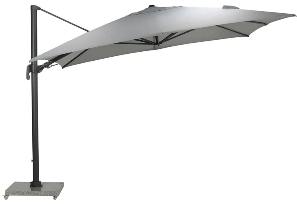 Garden Impressions Zweefparasol Hawaii Big Pole 350x350 - donker grijs - licht grijs