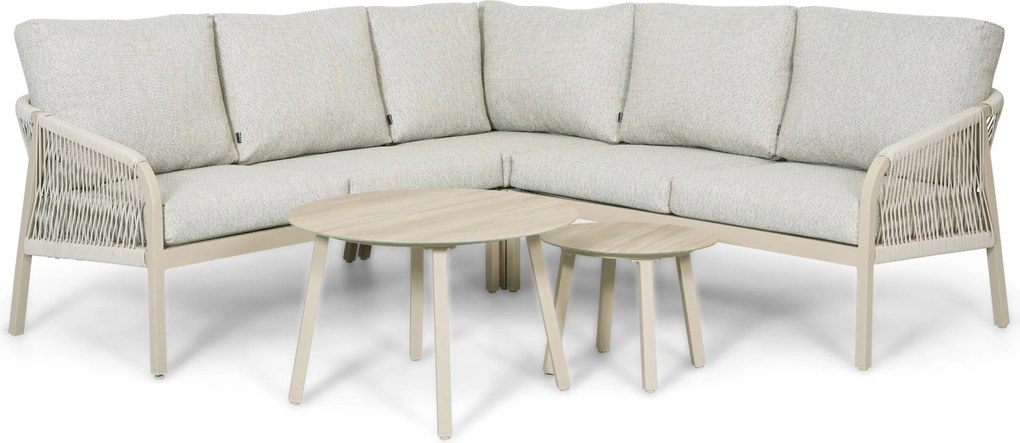 Hoek loungeset  Rope Taupe  Lifestyle Garden Furniture Biagio
