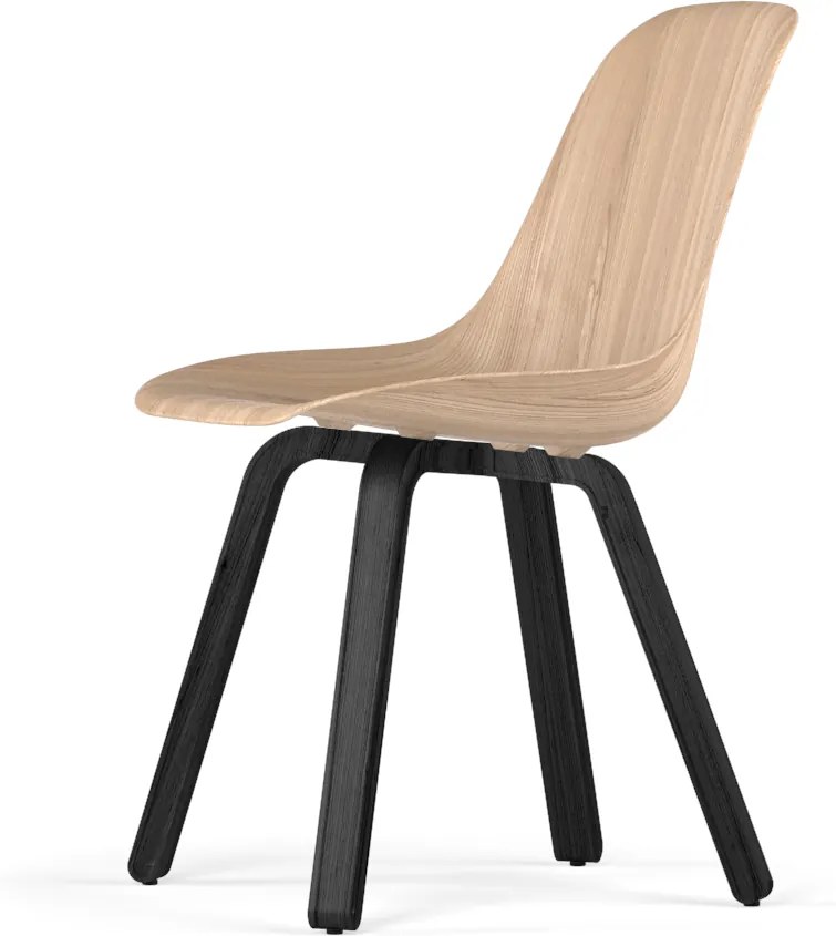 Kubikoff U base stoel - W9 Side Chair Shell - Zwart onderstel -