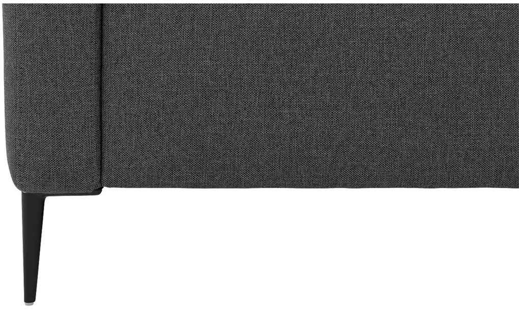 Goossens  Key West grijs, stof, 2-zits, modern design met ligelement rechts