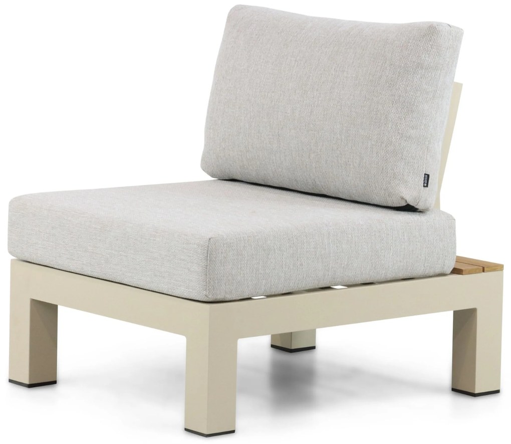 Loungeset 6 personen Aluminium/Teak Taupe Lifestyle Garden Furniture Vittoria