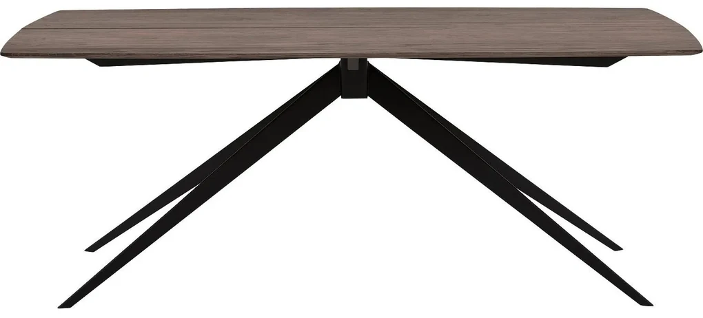 Goossens Excellent Eettafel Floyd, Semi rechthoekig 200 x 100 cm met split