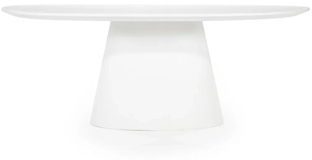 Eleonora Elin Ovale Eettafel Wit 200 Cm Magnesium Oxide - 200 X 110cm.