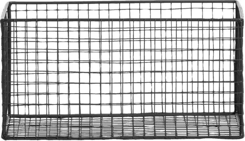 Mand Brisbane - zwart - 28,5x18,5x14,5 cm - Leen Bakker
