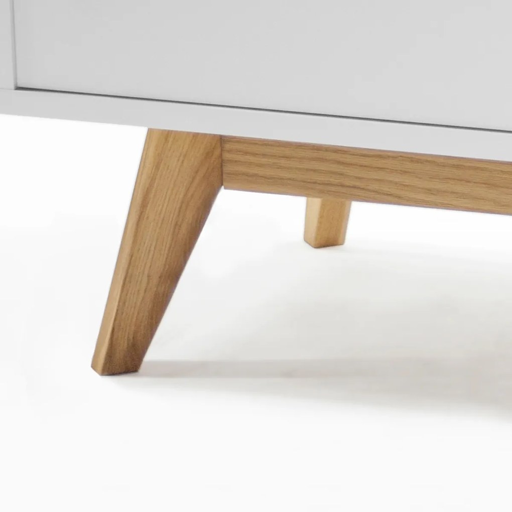 Tenzo Bess Dressoir Mat Wit Met Eiken - 200x43x82cm.