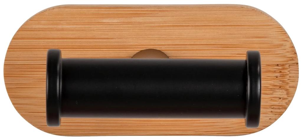 Wenko Orea Turbo-Loc Bamboo handdoekhaak dubbel zwart mat