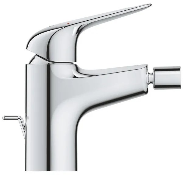 GROHE Euroeco Bidetmengkraan - eengreeps - met trekwaste - chroom 23263001