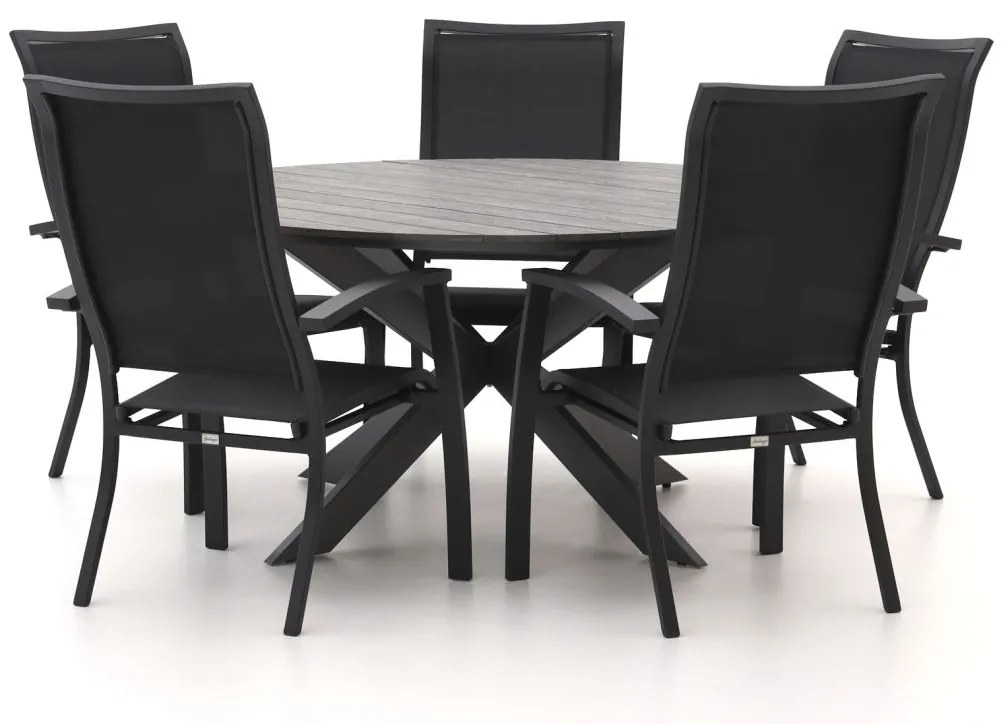 + 10% kassakorting | Diningset Bellagio  | 5 personen polywood | Tuinset stapelbaar | 6-delig | Kees Smit Tuinmeubelen