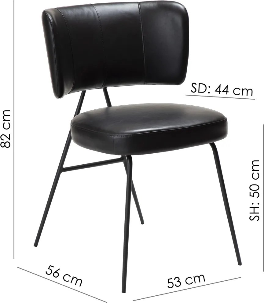 Dan-Form Roost Design Eetkamerstoel Cashmere Vintage Kunstleer