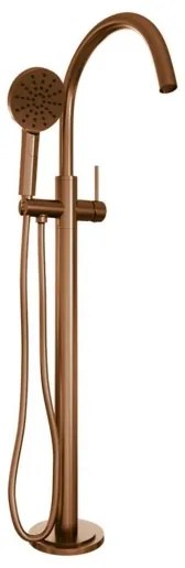 Brauer Copper Edition vrijstaande badmengkraan met 3 standen handdouche geborsteld koper PVD 5-GK-042-2