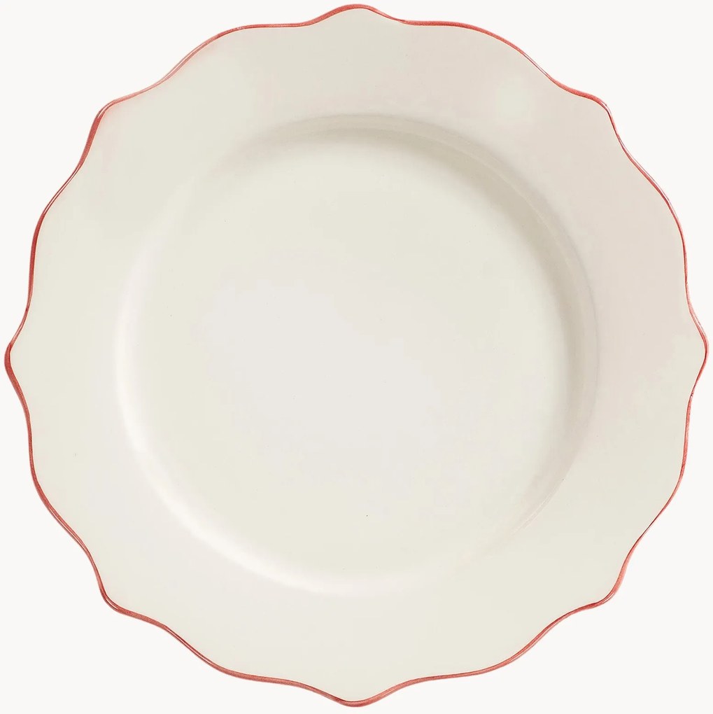 Handbeschilderd dinerbord Scalloped