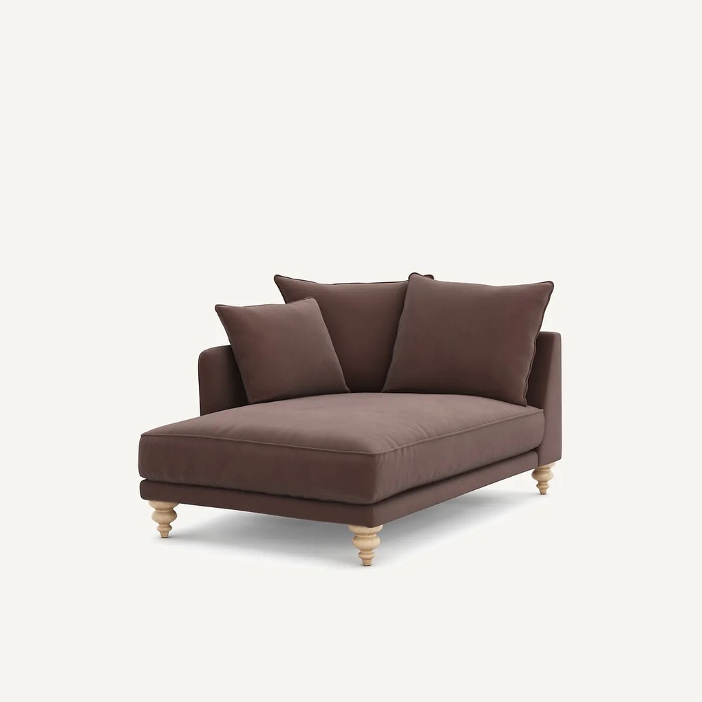 Longchair van linnen fluweel, LAZARE