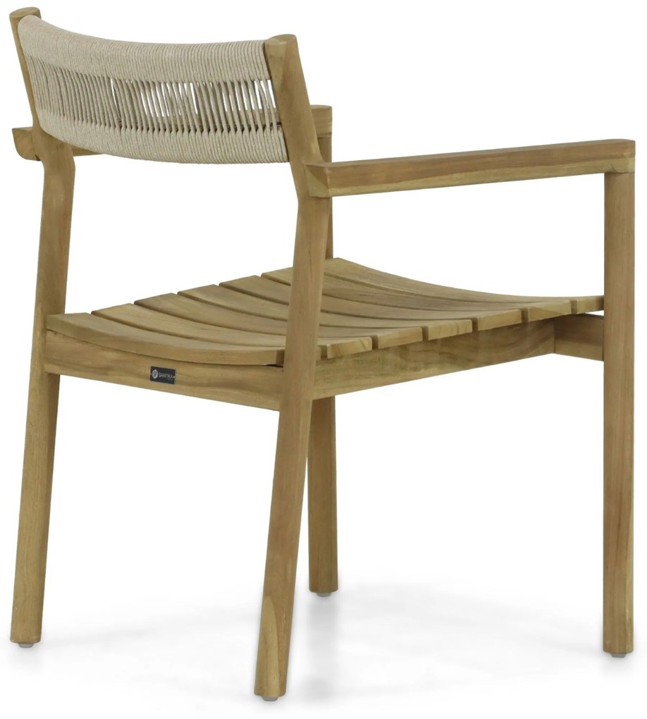 Tuinstoel Teak Old teak greywash Santika Suka
