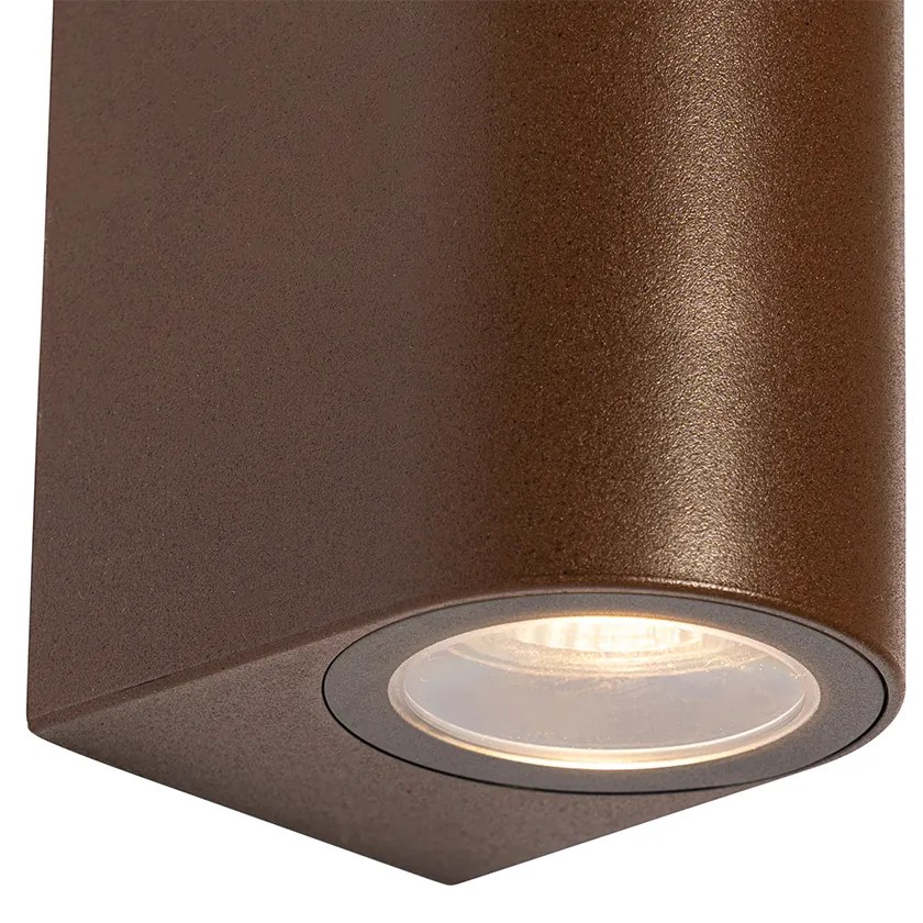 Buiten wandlamp roestbruin kunststof ovaal 2-lichts - Baleno Modern GU10 IP65 Buitenverlichting