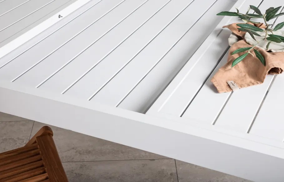 The Outsider tuintafel-lucas-uitschuifbaar-wit-aluminium-160-240cm-the-outsider