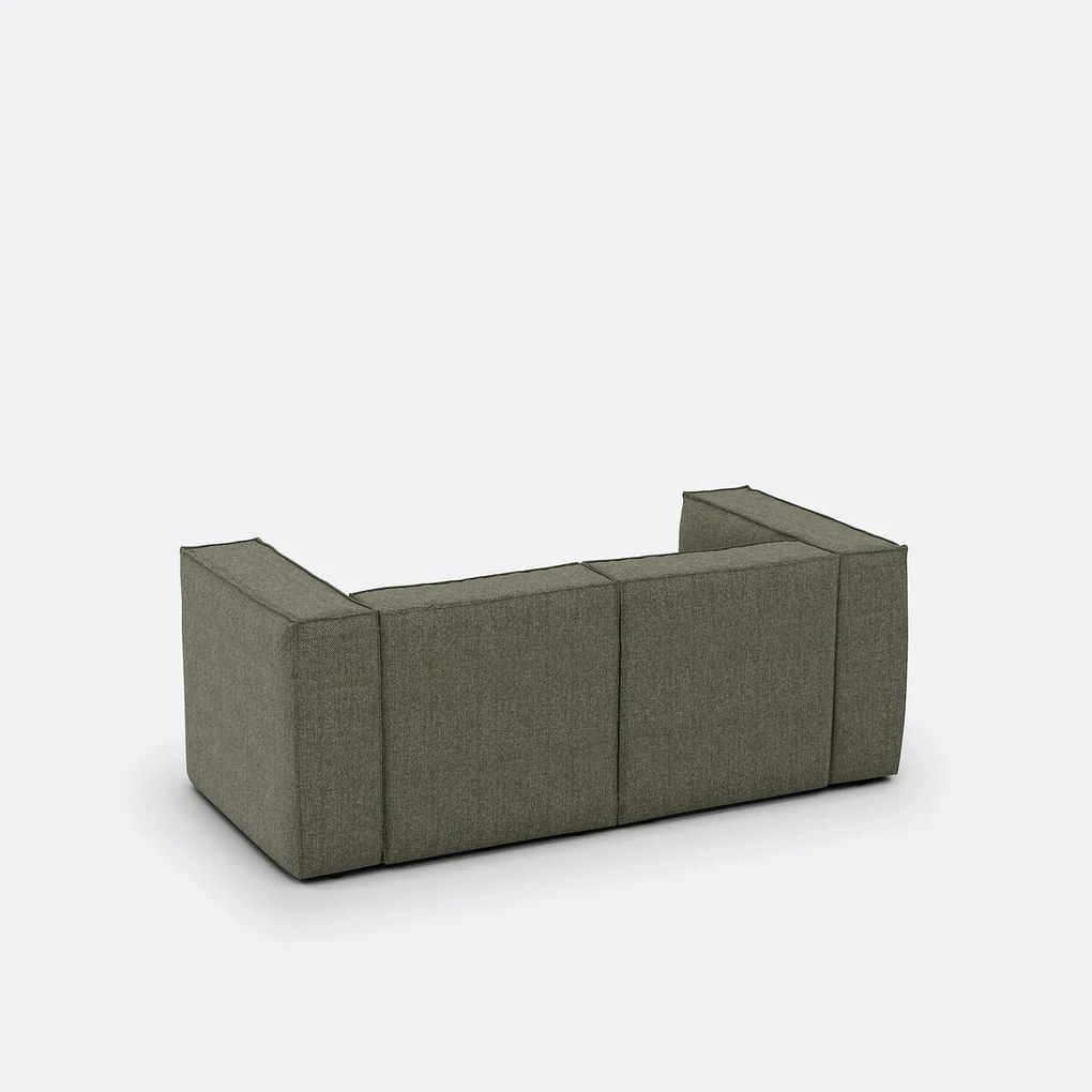 Moduleerbare bank, 2-zit, getextureerde stof, Seven