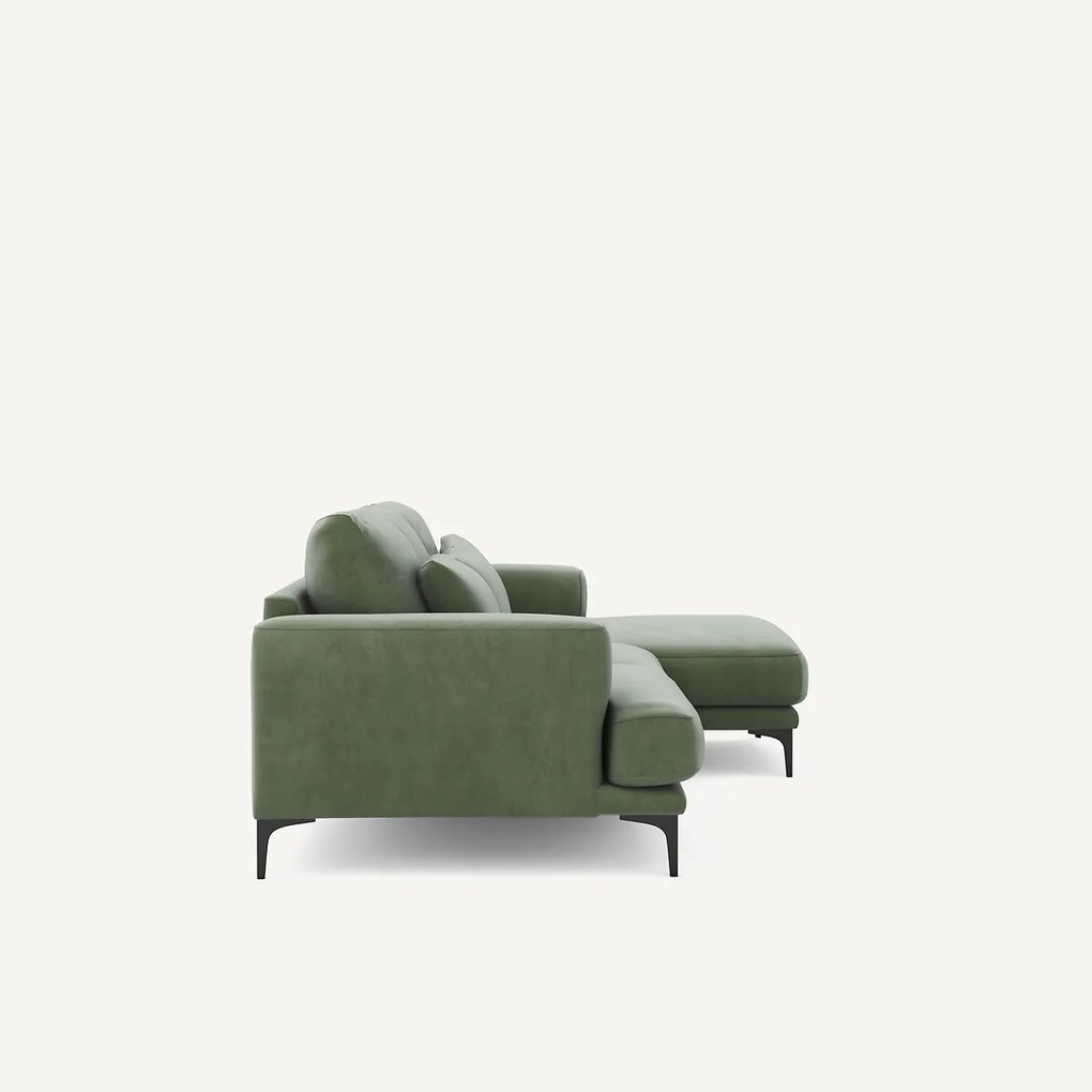 Linkse hoekbank fluweel, Marsile